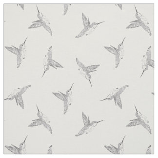 Hoverend Hummingbird Tossed Print Stof