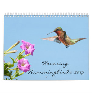Hovering van levende vogels 2015 kalender