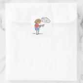 How are you really? vierkante sticker (Tas)