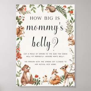 How Big is Mommy's Belly Baby Shower Game Poster