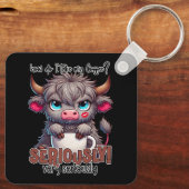 How Do I Take My Coffee? Seriously Very Seriously Sleutelhanger (Achterkant)