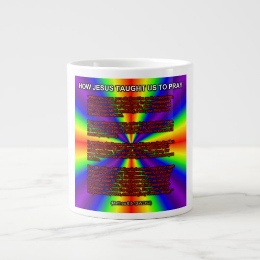 How Jesus Taught Us To Pray Mug Extra Grote Beker (Voorkant)