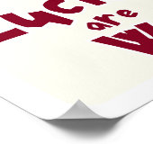 How Lucky Are We Romantic Minimalist Wall Art Poster (Hoek)