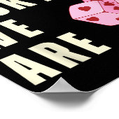 How Lucky We Are Heart Dice Couples Matching Valen Poster (Hoek)