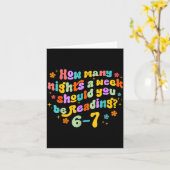 How Many Nights Reading 67 Funny Meme Six Seven Te Kaart (Gele Bloem)