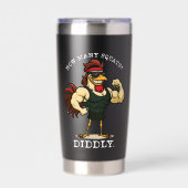 How Many Squats? Diddly – Funny Rooster Gym Geïsoleerde Drinkbeker (Voorkant)