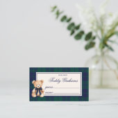 How Many teddy grahams Teddy Bear Red Plaid Informatiekaartje (Staand voorkant)