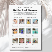 How Old Were The Bride & Groom Bridal Shower Game Kaart