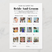 How Old Were The Bride & Groom Bridal Shower Game Kaart (Voorkant)