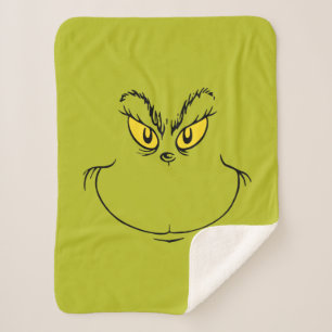 How the Grinch Stole Christmas Face Sherpa Deken