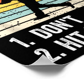 How To Bunt Don't Hit A Dinger Funny Baseball Play Poster (Hoek)