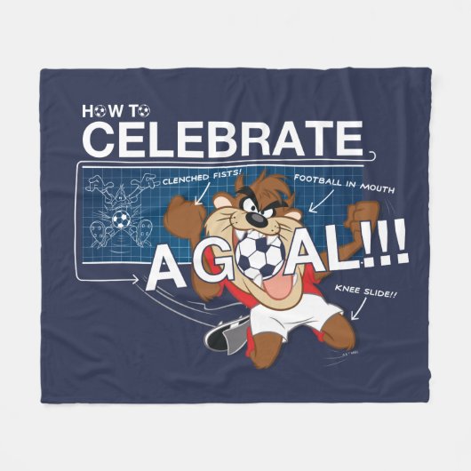 How to Celebrate a Goal With TAZ™ Fleece Deken (Voorkant (Horizontaal))