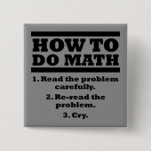 How To Do Math Funny Button Badge Pin (Devant)