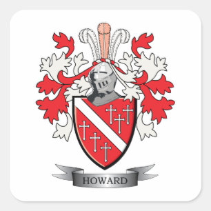 Howard Coat of Arms Vierkante Sticker