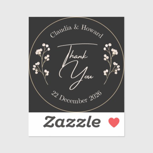 Howard en Claudia bedankt Sticker (Vel)