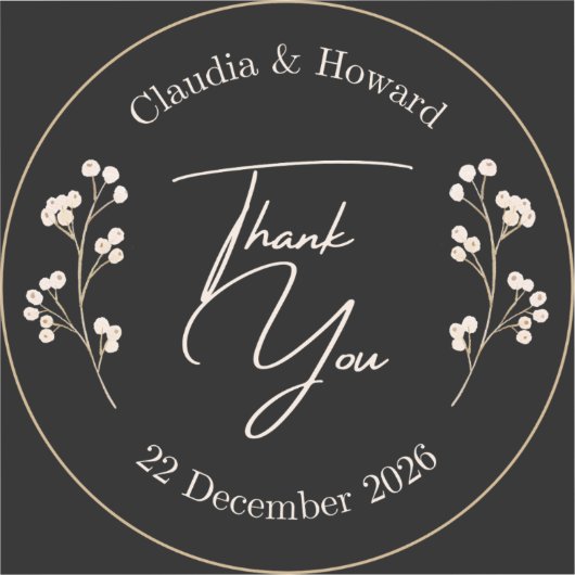 Howard en Claudia bedankt Sticker (Voorkant)