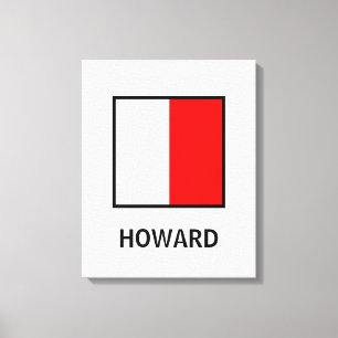 Howard Familienaam Nautische Vlag Canvas Afdruk