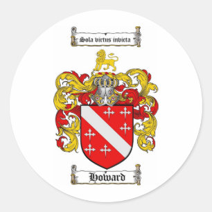 HOWARD FAMILY CREST - HOWARD COAT VAN WAPENS RONDE STICKER