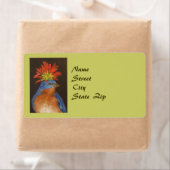 Howard het etiket van het bladervogel adres (Insitu)