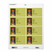 Howard het etiket van het bladervogel adres (Full Sheet)