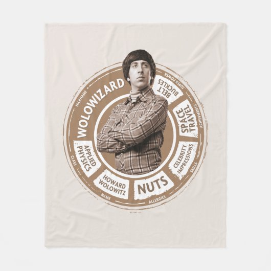 Howard Info Graphic Fleece Deken (Voorkant)