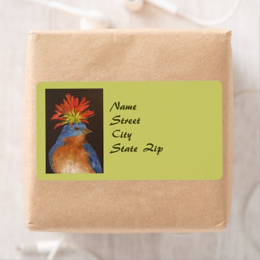 Howard, le étiquette de adresse des oiseaux bleus (En situation)