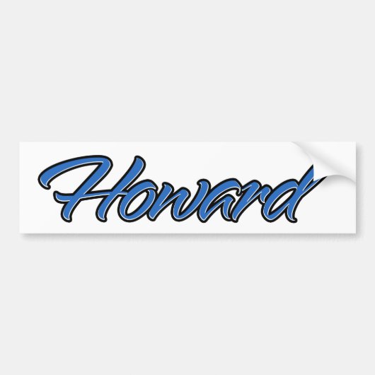 Howard Naam blauwe sticker sticker autoaufkleber (Voorkant)