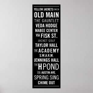 Howard Payne Subway Sign Poster