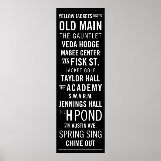 Howard Payne Subway Sign Poster (Voorkant)