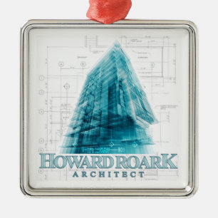 Howard Roark Architect kerstversiering Metalen Ornament