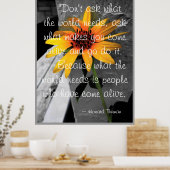 Howard Thurman Quote Sunflower Poster (Keuken)