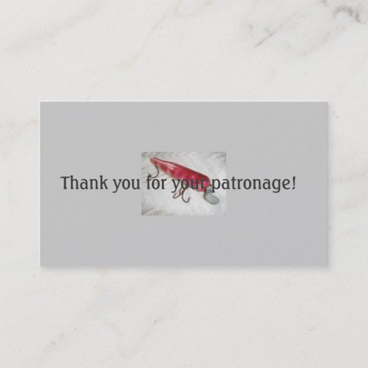 Howard's Jet Plug  Lure Visitekaartje (Achterkant)