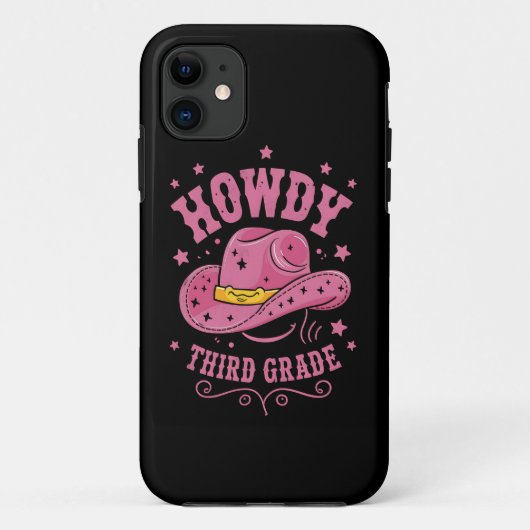 Howdy 3rd Grade Cowboy Cowgirl terug naar school Case-Mate iPhone Case (Achterkant)