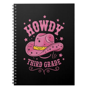 Howdy 3rd Grade Cowboy Cowgirl terug naar school Notitieboek