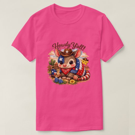 Howdy armadillo t-shirt (Design voorkant)