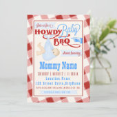 Howdy Baby BBQ ! Invitation à la douche (Debout devant)