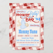 Howdy Baby BBQ ! Invitation à la douche (Devant / Derrière)
