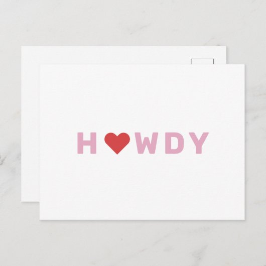 Howdy Briefkaart (Voorkant / Achterkant)