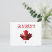 Howdy Canada Flag Maple Leaf Briefkaart (Staand voorkant)