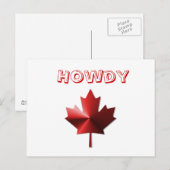 Howdy Canada Flag Maple Leaf Briefkaart (Voorkant / Achterkant)