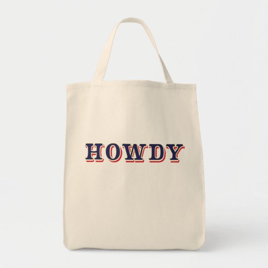 Howdy canvas tas (Voorkant)