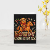 Howdy Christmas Cowboy Gingerbread Design  Kaart (Gele Bloem)