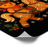 Howdy Christmas Cowboy Gingerbread Design  Poster (Hoek)