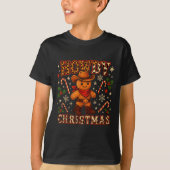 Howdy Christmas Cowboy Gingerbread Design  T-shirt (Voorkant)