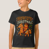 Howdy Christmas Cowboy Gingerbread Design  T-shirt (Voorkant)