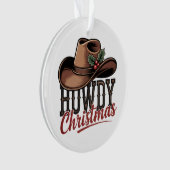 Howdy Christmas Cowboy Hat – Western Holiday Decor (devant)