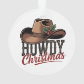 Howdy Christmas Cowboy Hat – Western Holiday Decor (dos)