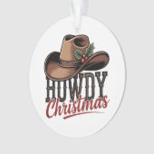 Howdy Christmas Cowboy Hat – Western Holiday Decor (devant)