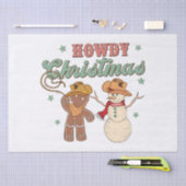 Howdy Christmas Cowboy Snowman Western Funny Tissuepapier (Craft)