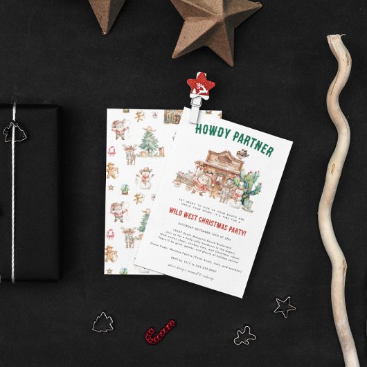 Howdy Christmas | Leuk Western vakantiefeest Kaart